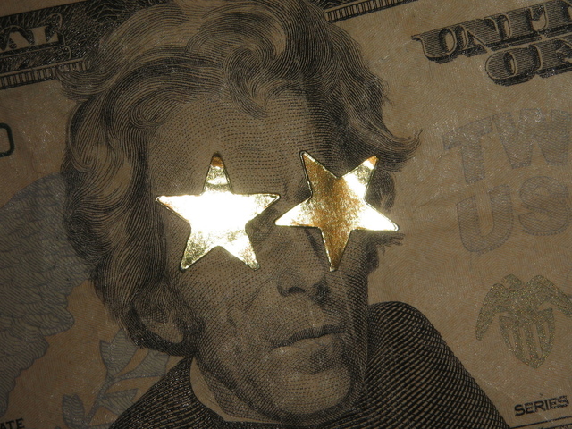 pán na bankovce s hvězdami místo očí